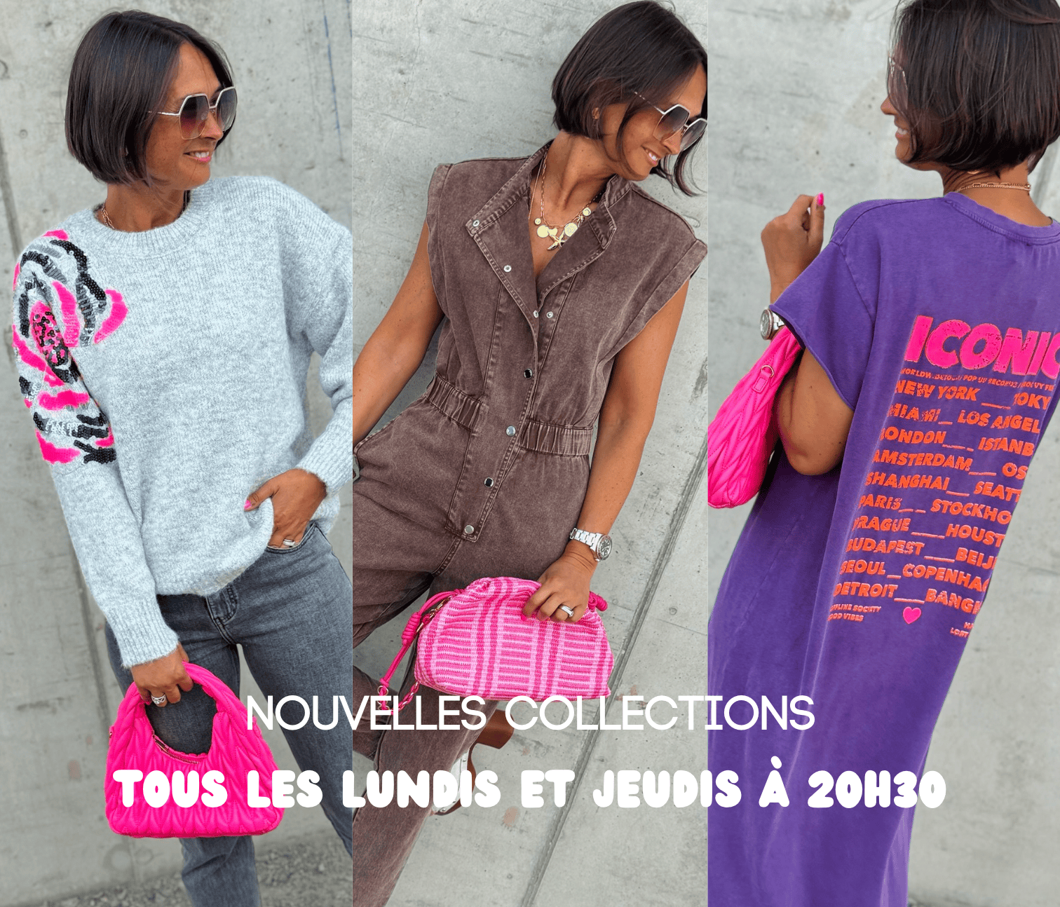 mode femme nouvelle collection été femmes enceintes classe et chic robes longues, baskets SUN28 , robes habillées, sequins, sweats, tendance mode